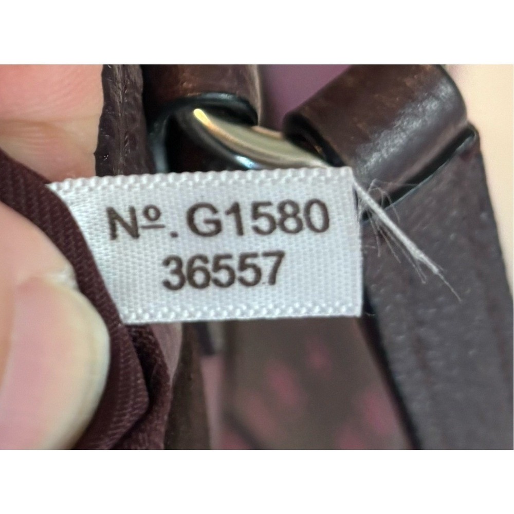 Coach Nolita 36557 Patchwork Leather Suede Satchel Burgundy Floral - Picture 10 of 10